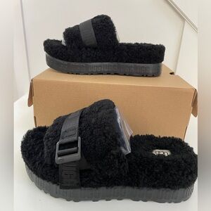 UGG black platform slide